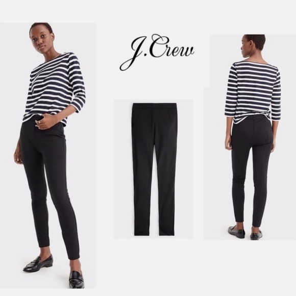 J. Crew Any Day Pant Black Eco Ponte Stretch Career Wear Business Casual Office - Picture 2 of 13
